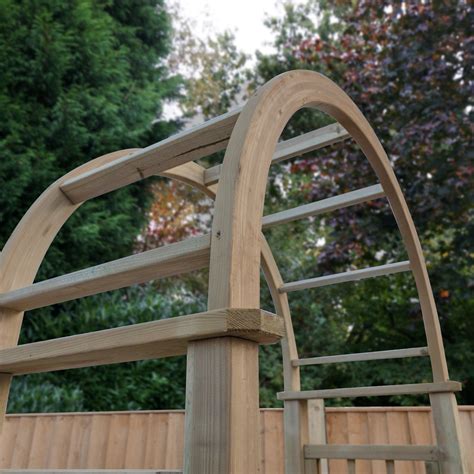 Wooden Garden Arch Curved Top Trellis Timber Garden Arch Gardenis