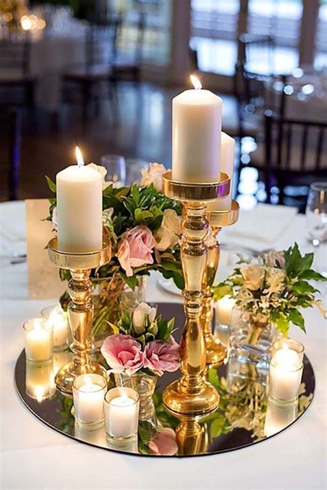 34 Beautiful Candle Centerpieces Best For Valentine Wedding Dinner