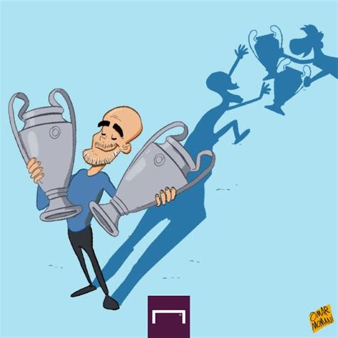 Omar Momani Cartoons Messi Won The Titles Not Guardiola Messi