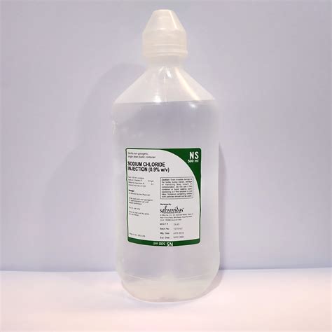 Sodium Chloride 09 Wv Packaging Size 100 And 1000 Ml Id