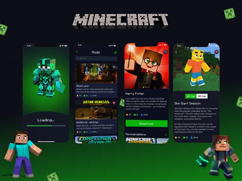 Minecraft Mobile App Designs Themes Templates And Downloadable
