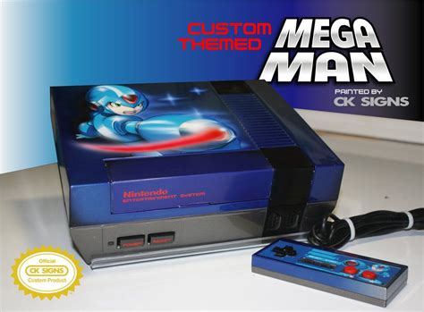 Custom Airbrushed Painted Mega Man Nes Mega Man Retro Video Games