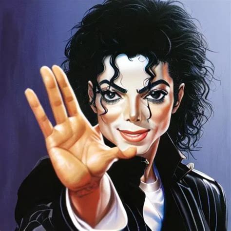 The Artist Michael Jackson Is Waving To The Camera