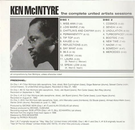 Yahooオークション 2枚組 Ken Mcintyre The Complete United Ar