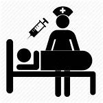 Hospital Icon Treatment Clipart Cartoon Patient Bed
