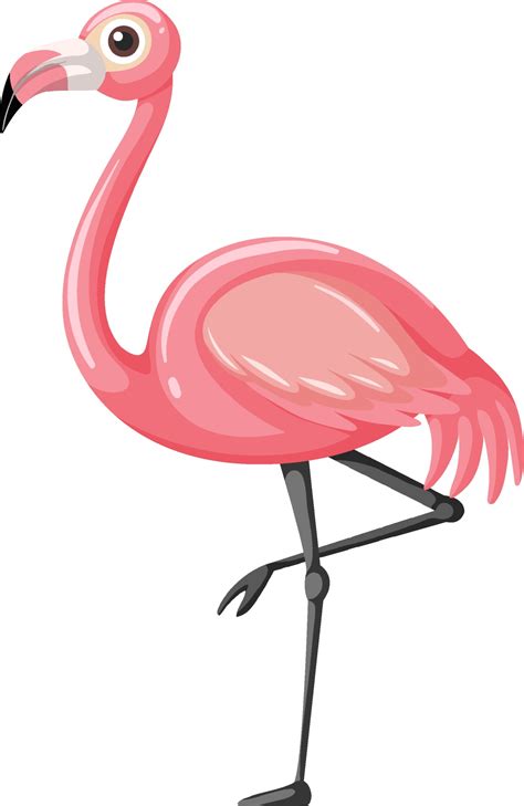 Flamingo In Cartoon Style Isolated On White Background 2306335 Vector