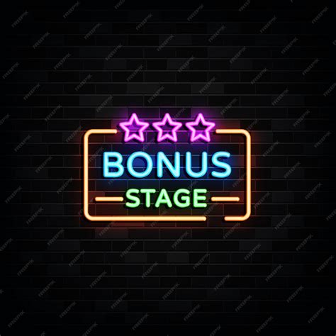 Premium Vector Bonus Stage Neon Signs Design Template Neon Sign
