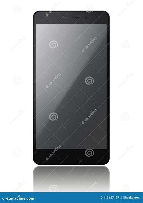 Realistic Vector Smartphone Mobile Phone With Reflection Stock Vector