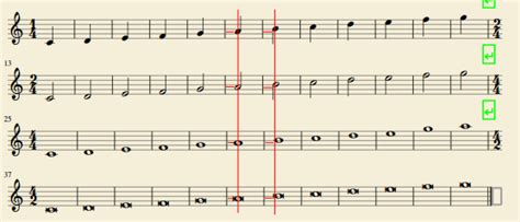 Horiz Position Of Semibreve And Breve Note Changes With Stem