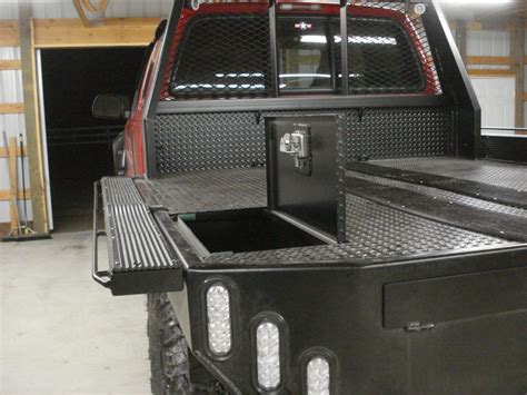 Custom Flatbed Idea With Fold Down Sides And In Bed Surface Water Tight
