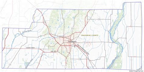Map Of Craighead County Arkansas Địa Ốc Thông Thái