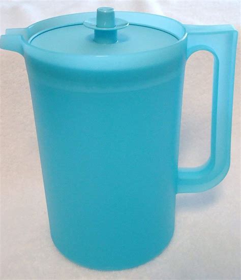 Pitcher With Push Button Lid Classic Vintage Pitcher Large Handle For