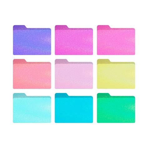 Desktop Folder Icons Rainbow Holographic Glitter Folder And Etsy