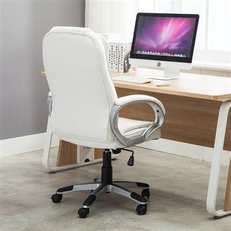 However, a white ergonomic office chair may seem like a lot of money, but a combination of ergonomic comfort and color strategizing can boost 6. White PU Leather High Back Office Chair Executive Ergonomic Computer Desk Task | eBay