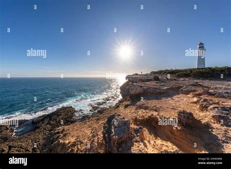 Australia Victoria Sun Shining Over Rough Coast Of Cape Nelson State