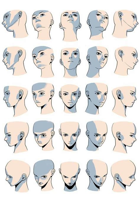 A Bunch Of Heads With Different Angles And Hair Styles On Them All In
