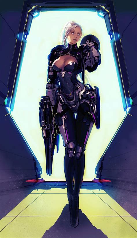 ssakimetel 001 by ssaki metel cyberbooty cyberpunk girl sci fi concept art star citizen