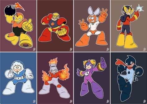 Daily Rockman Rockman 1 Robot Masters By Iandimas On Deviantart