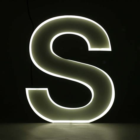 Quizzy Neon Style Letter S Ilute Touch Of Modern