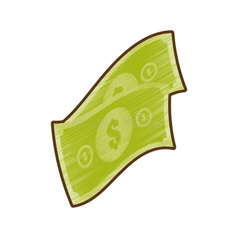 Money Bills Cash Dollar Design Outline Stock Vector Illustration Of Linear Finance