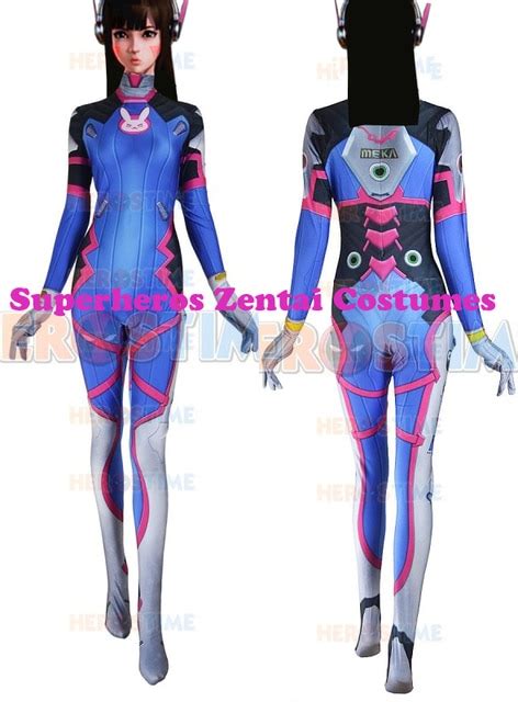 Buy New D Va Halloween Cosplay Costume Custom Dva Classic Skin Suit Lycra