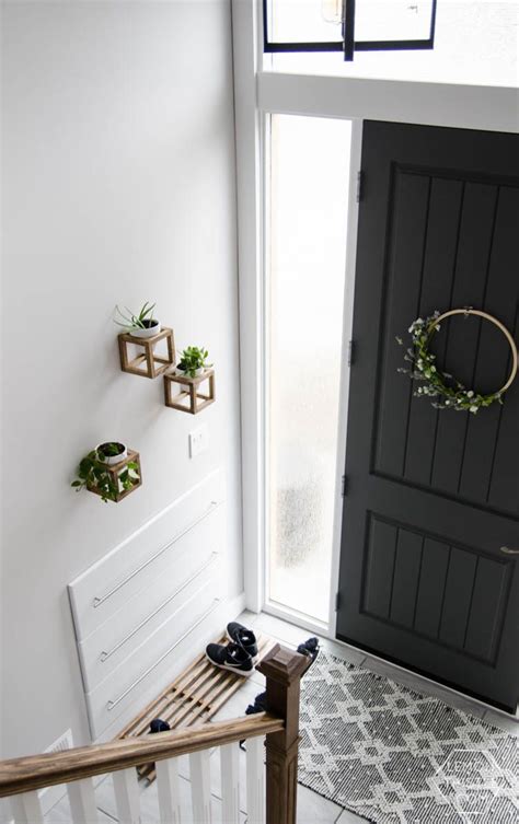 Split levels have level entry hall into house, stairs to upper lever, just like 2 story houses. A DIY Split Level Entry Makeover: Before & After - Lemon ...