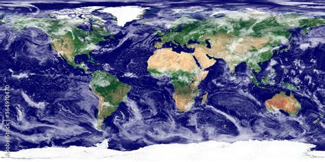 Fototapeta Kuchenna World Texture Satellite Image Of The Earth High