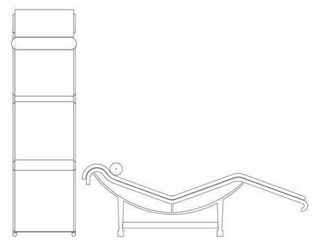 Lounger Chair In Autocad Download Cad Free 1792 Kb Bibliocad