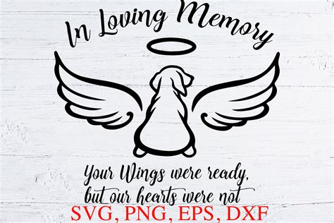 Angel Wings Svg Pet Dog Loss Cut File Graphic By Tanuscharts · Creative