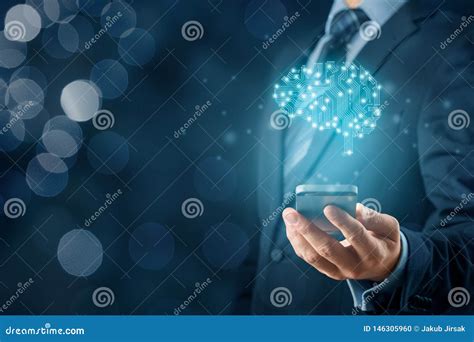 Artificial Intelligence On Smart Phone Stock Photo Image Of Holding
