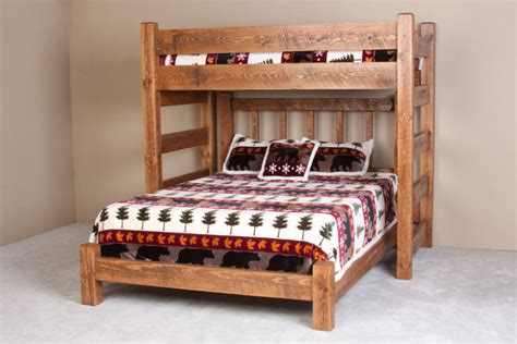 Barnwood Perpendicular Bunk Bed Viking Log Furniture