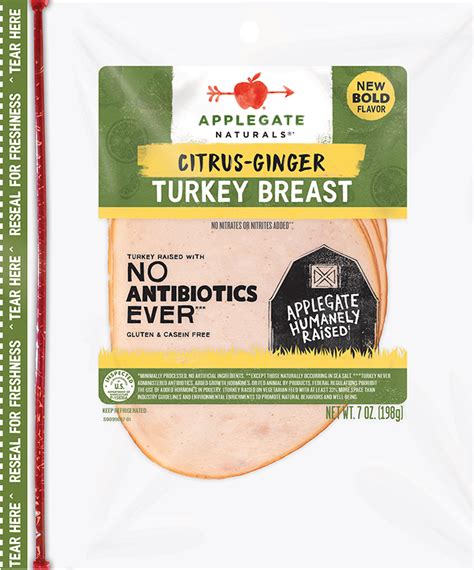 Products Deli Meat Applegate Naturals Citrus Ginger Turkey Breast