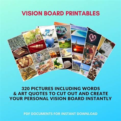 Vision Board Printables 2023 Vision Board Accessories Vision Etsy