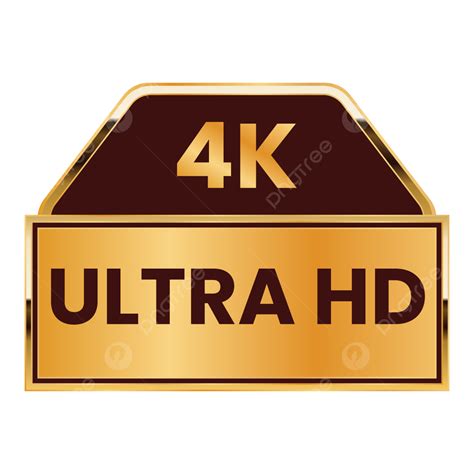 Golden 4k Ultra Hd Button Transparent 4k Ultra Hd Icon Transparent 4k