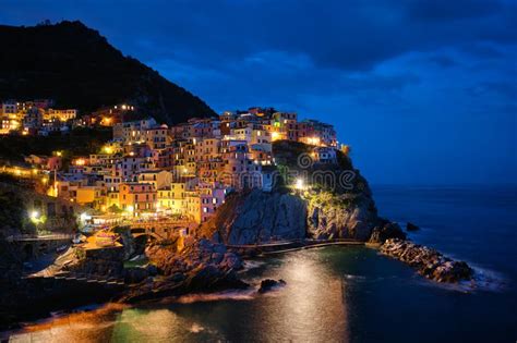 946 Manarola Night Cinque Terre Liguria Italy Photos Free And Royalty