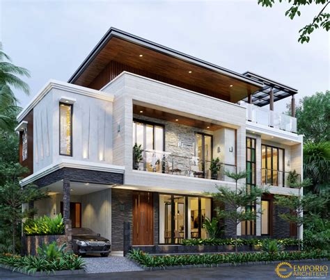 Desain Rumah Mewah Style Modern Tropis Lantai Atau Lebih Di Jakarta Jasa Arsitek