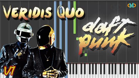 Daft Punk Veridis Quo Version Piano Tutorial Synthesia YouTube