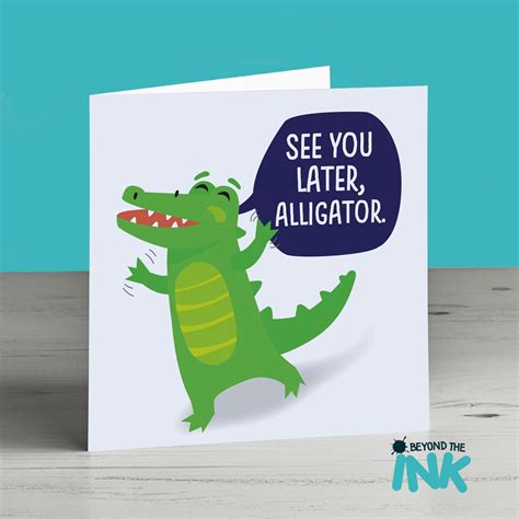 Childrens Leaving Card Funny Leaving Card See You Etsy Uk