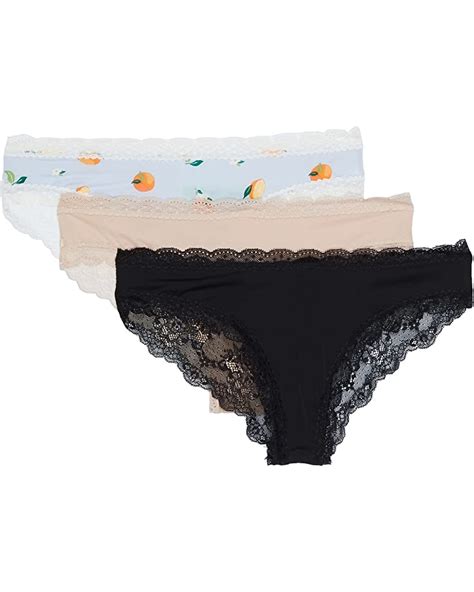 Honeydew Intimates Aiden 3 Pack Lace Back Hipster 6pm