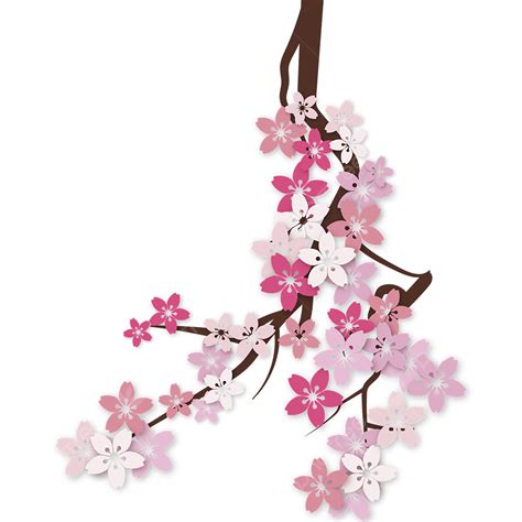 Spring Cherry Blossoms Vector Design Images Spring Pink Cherry Blossom
