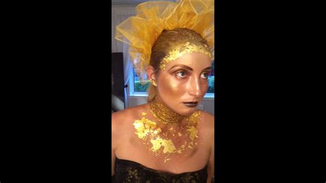 Makeup Using Gold Leaf Youtube