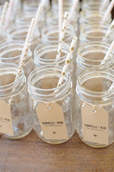 Vintage Wedding Favors Mason Jar Bridal T Monogrammed T Mason Jar