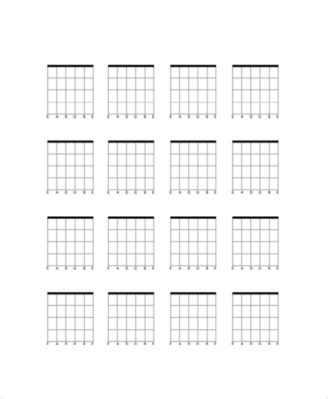 Printable free ebook chords chart with finger positions, note names and intervals if you are looking for a handy guitar chords reference , you've come to the right place. Blank Guitar Chord Chart Template - 5+ Free PDF Documents Download | Free & Premium Templates