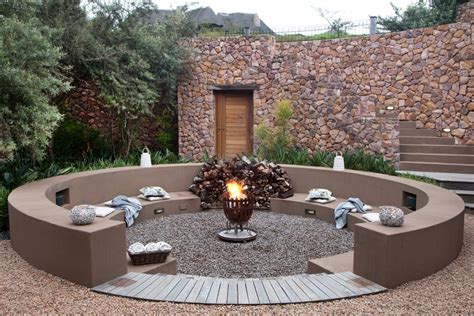 Patio With Built In Firepit