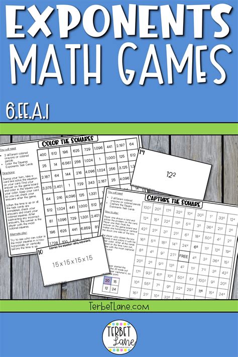 Exponents Activity Exponents Game Task Cards Exponent Activities