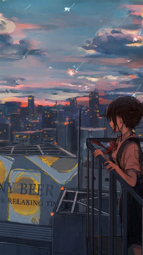 Rooftop Anime Wallpapers Wallpaper Cave