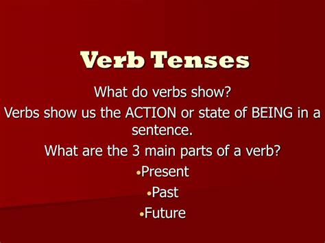 Ppt Verb Tenses Powerpoint Presentation Free Download Id5432178