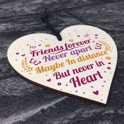 Friends Forever Handmade Wooden Heart Sign Friendship Best Friend T Thank You Ebay
