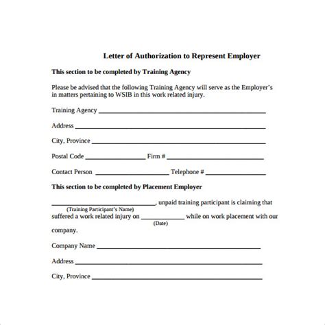 sample letter  authorization form examples   ms word