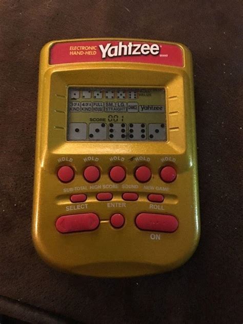 Yahtzee Hasbro 2002 Gold Edition Electronic Hand Held Game 1859731554
